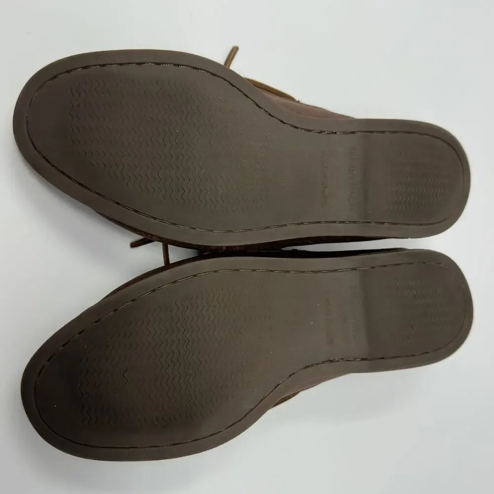 Sperry Gold Cup Leather 2-Eye Boat Shoes Mens 10 Brown Deck Casual Loafers Moc